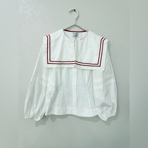 SoldπππDamson Madder Elise Cotton Shirt Blouse Sislze S-M - Picture 2 of 9